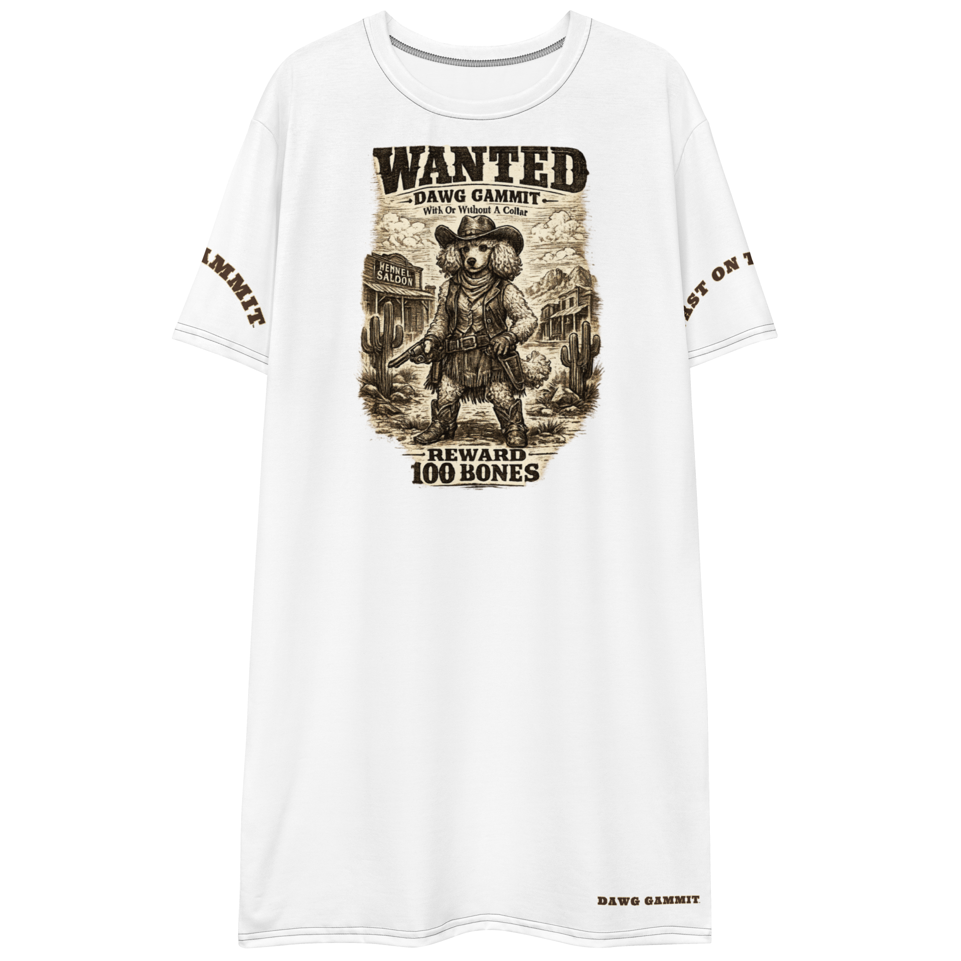 The Poodle T-shirt dress — White · WANTED