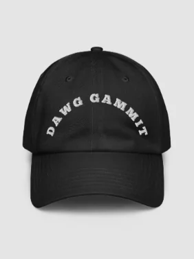 The black dad hat — Black · Embroidered wordmark