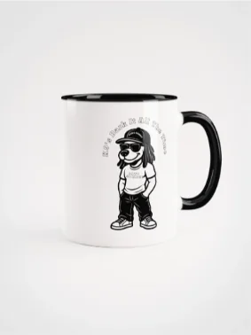 The Cool Dawg mug — Black & white · Signature